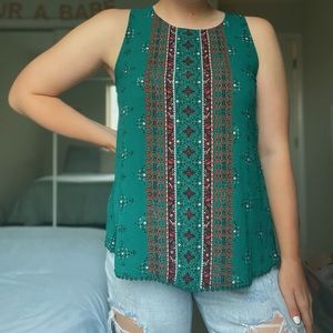 Printed Blouse Tank Top